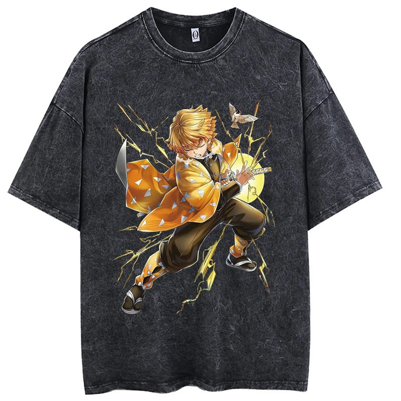 Kurodrip "Thunderclap & Flash" Demon Slayer Vintage Washed Oversized T-Shirt