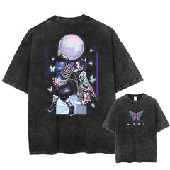Kurodrip "Shinobu Kocho" Demon Slayer Vintage Washed Oversized T-Shirt