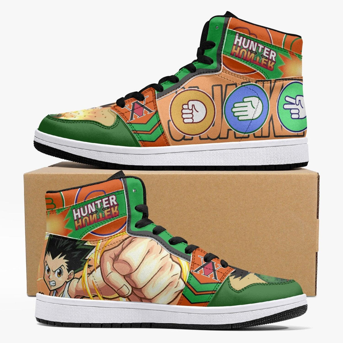 Gon Jajanken Hunter X Hunter Mid 1 Basketball Shoes