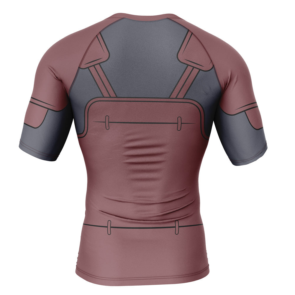 Hashirama Senju Naruto Short Sleeve Rash Guard Compression Shirt