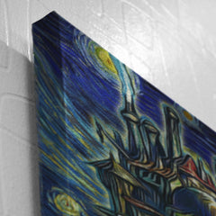 Howl's Moving Castle Starry Night Studio Ghibli Canvas Print Wall Art - Kurodrip