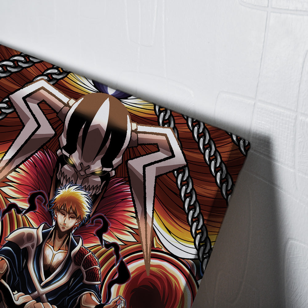 Ichigo True Shikai Bleach Vertical Canvas Print Wall Art - Kurodrip