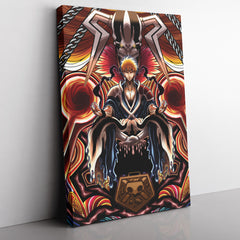 Ichigo True Shikai Bleach Vertical Canvas Print Wall Art - Kurodrip
