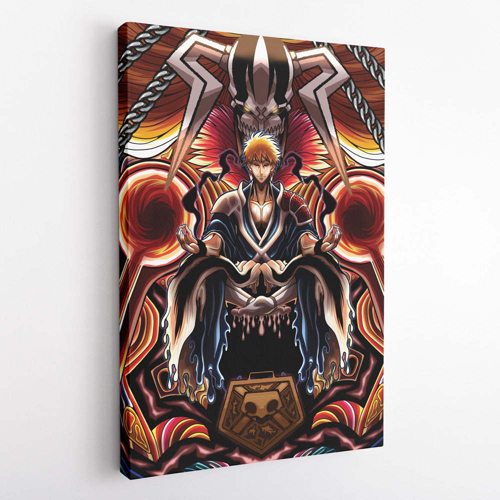 Ichigo True Shikai Bleach Vertical Canvas Print Wall Art - Kurodrip