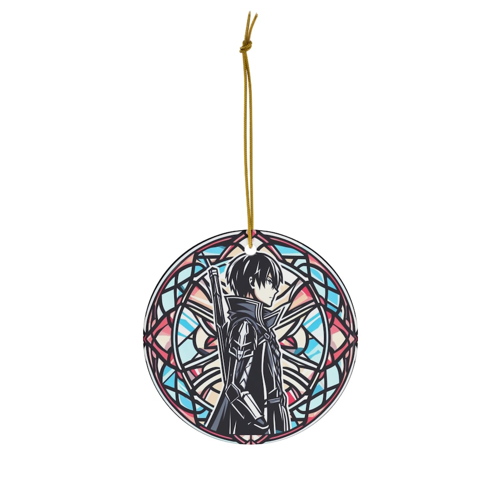 Dynamic Duo Ornaments: Anime-Inspired Stained Suncatcher Ornament | Anime Ornaments