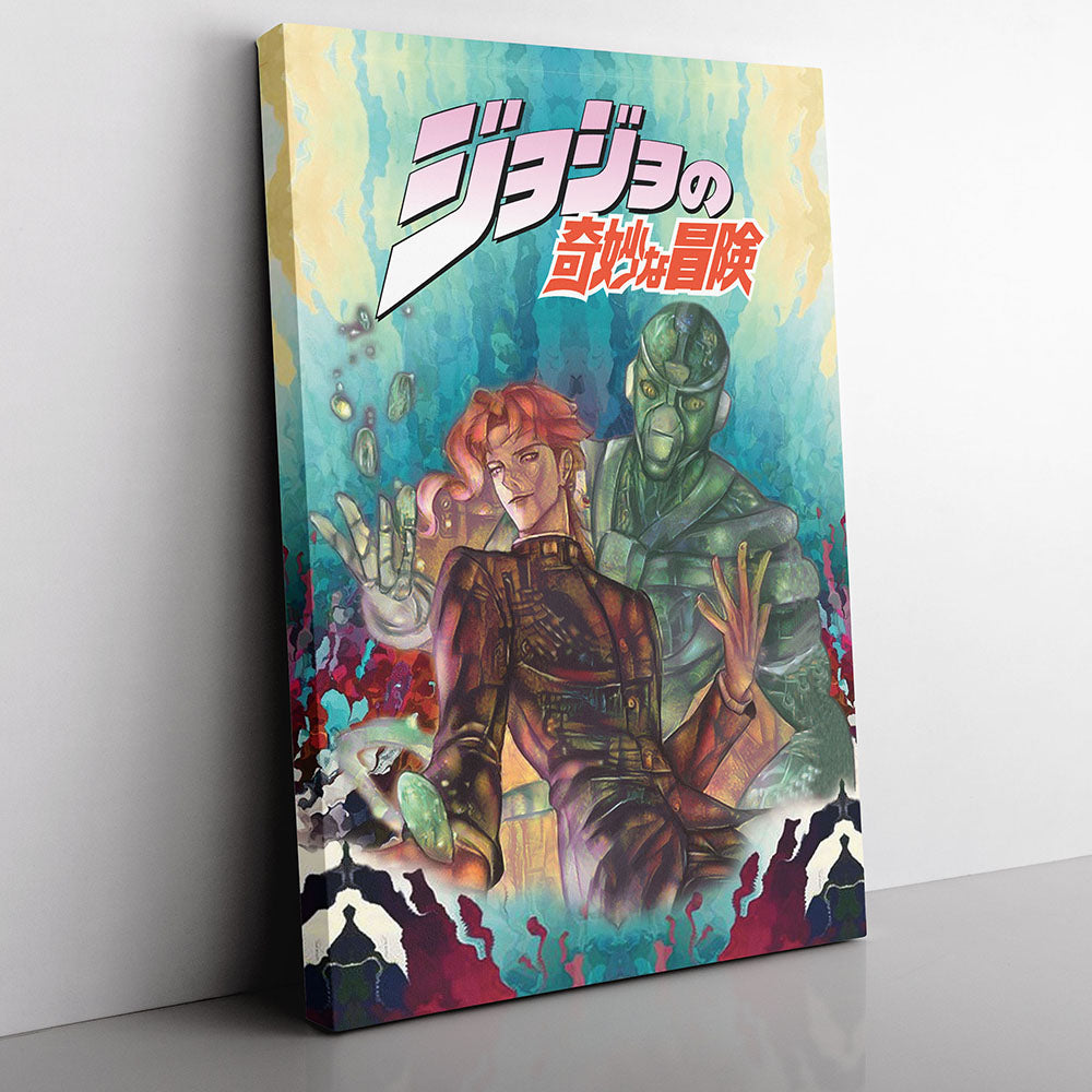 Kakyoin Hierophant Green Jojo's Bizarre Adventure Canvas Print Wall Art - Kurodrip