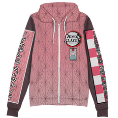 Kamado Nezuko Haori Demon Slayer Streetwear Zip Hoodie Jacket