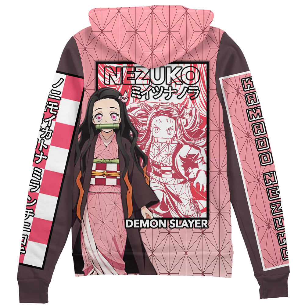 Kamado Nezuko Haori Demon Slayer Streetwear Zip Hoodie Jacket