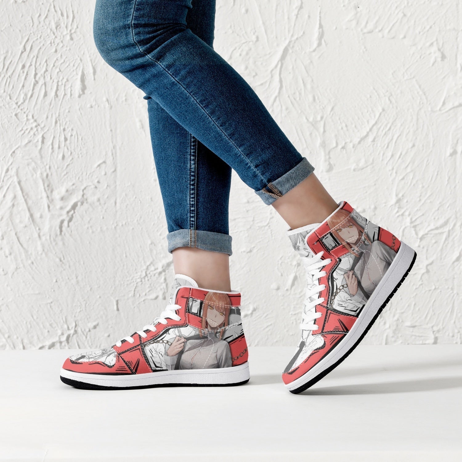 Makima Chainsaw Man Mid 1 Basketball Shoes