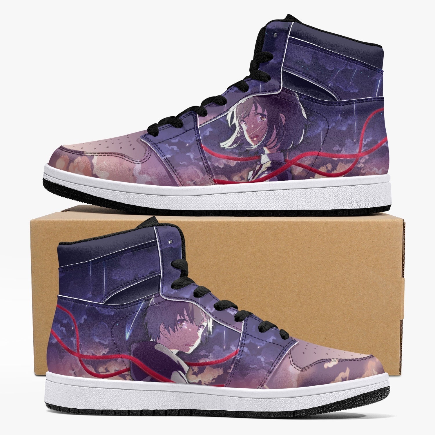Mitsuha Miyamizu and Taki Tachibana Your Name Mid 1 Basketball Shoes