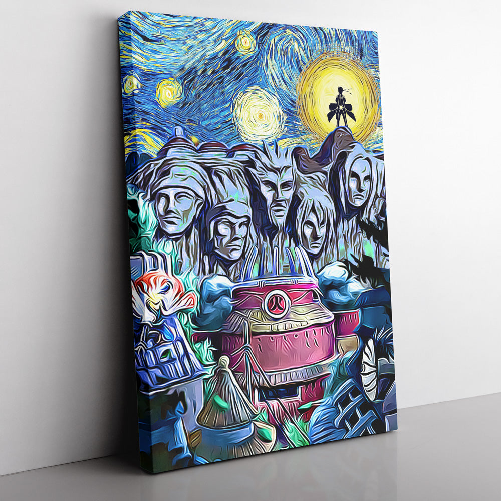 Naruto Starry Night Konoha Canvas Print Wall Art - Kurodrip