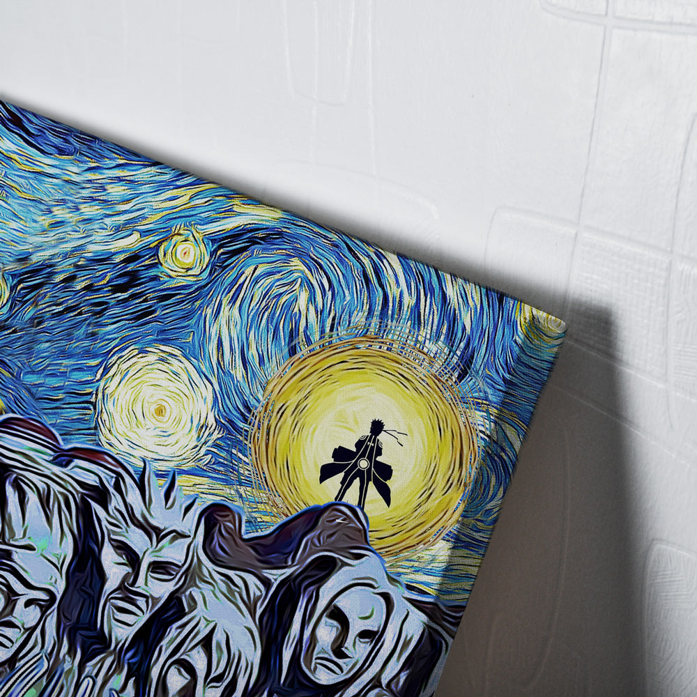 Naruto Starry Night Konoha Canvas Print Wall Art - Kurodrip