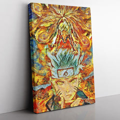 Naruto Starry Ninetails Canvas Print Wall Art - Kurodrip