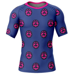 Giorno Giovanna Manga Jojo's Bizarre Adventure Short Sleeve Rash Guard Compression Shirt