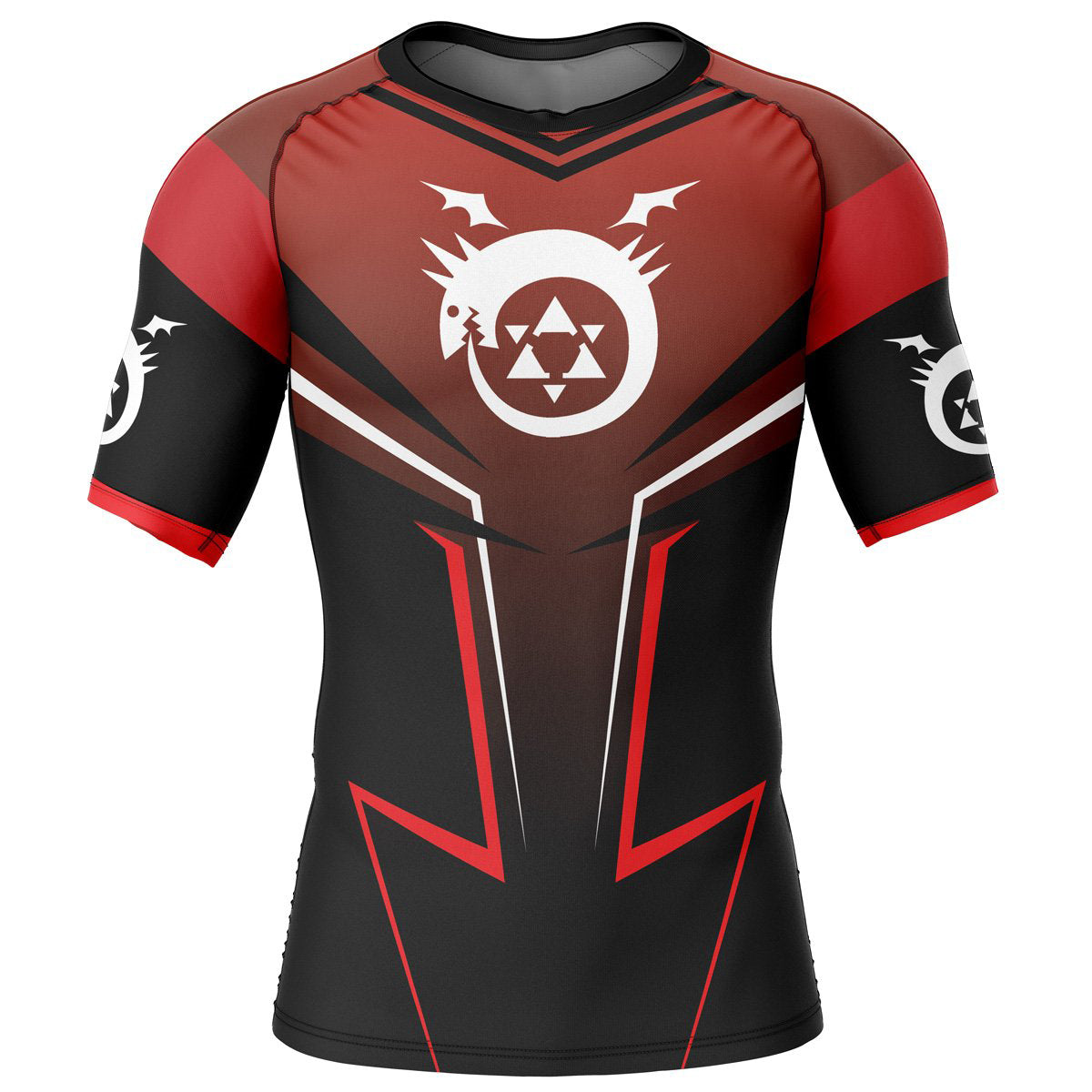 Homunculus Fullmetal Alchemist Short Sleeve Rash Guard Compression Shirt