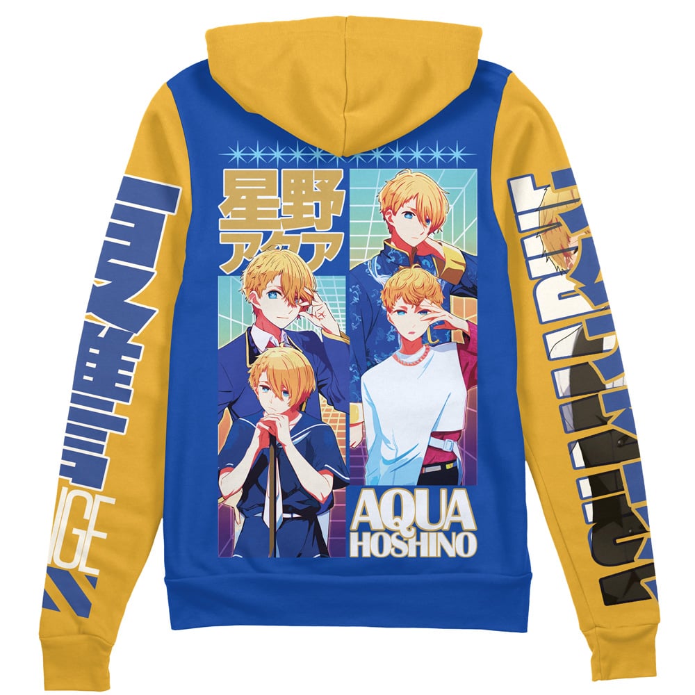 Aqua Hoshino Oshi no Ko" Streetwear Zip Hoodie Jacket