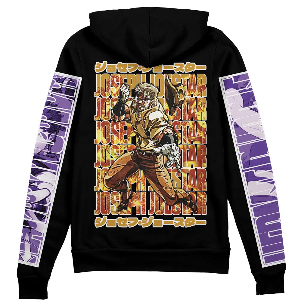 Joseph Joestar Jojo's Bizarre Adventure" Streetwear Zip Hoodie Jacket