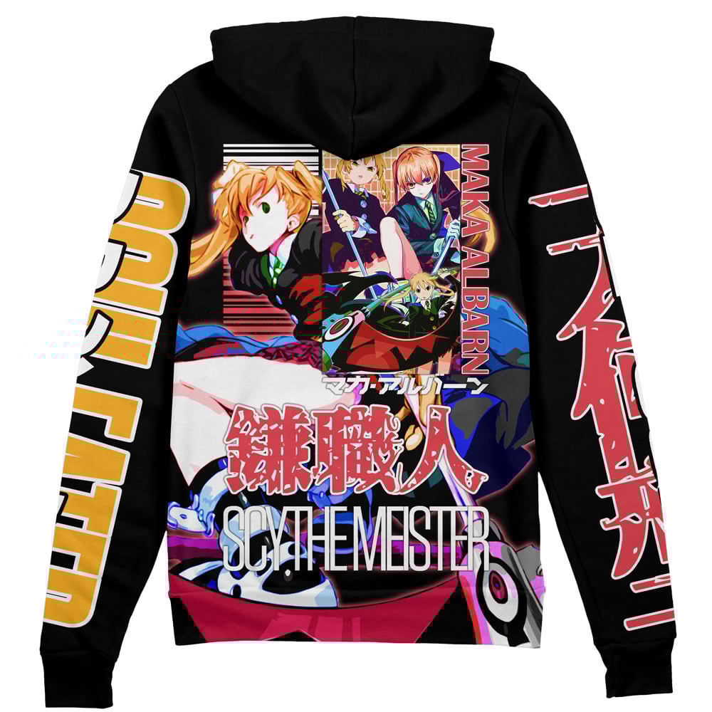 Maka Albarn Soul Eater" Streetwear Zip Hoodie Jacket