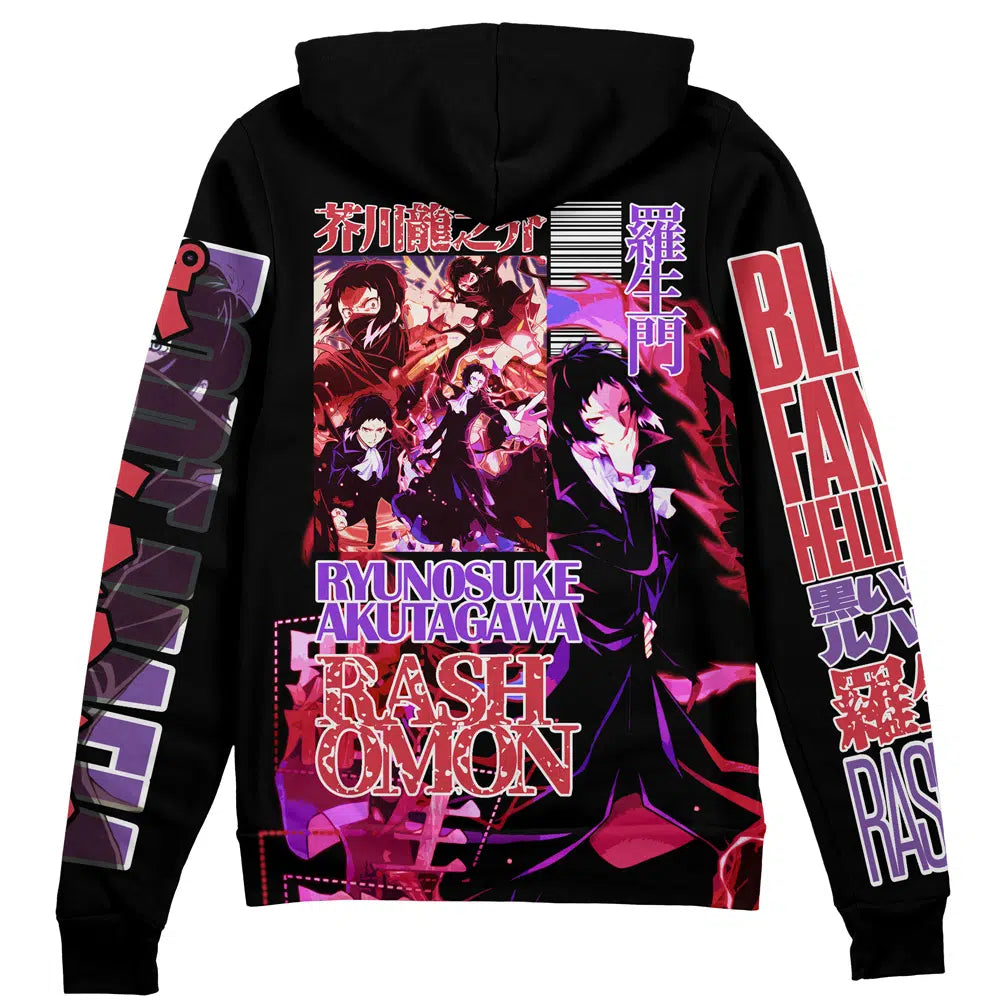 Ryunosuke Akutagawa Bungou Stray Dogs" Streetwear Zip Hoodie Jacket