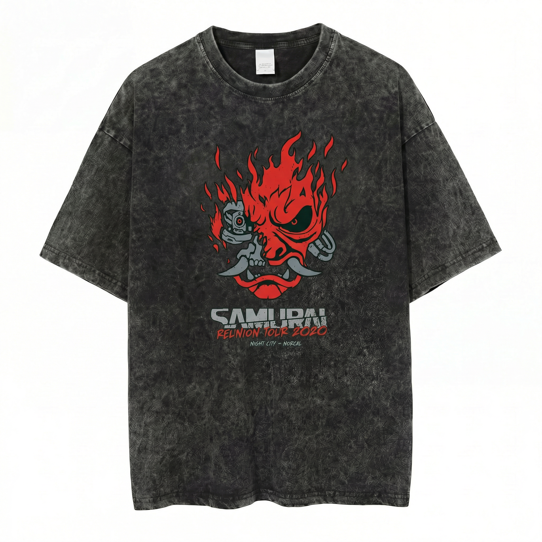 Heavy Rock Band Reunion Tour Guitar Flames T-Shirt