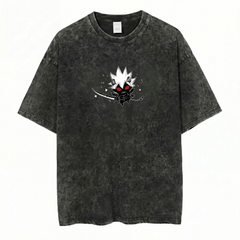 Dark Anime Demon Form Collage T-Shirt Graphic Manga Style Swords Fan Apparel