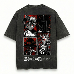 Dark Anime Demon Form Collage T-Shirt Graphic Manga Style Swords Fan Apparel