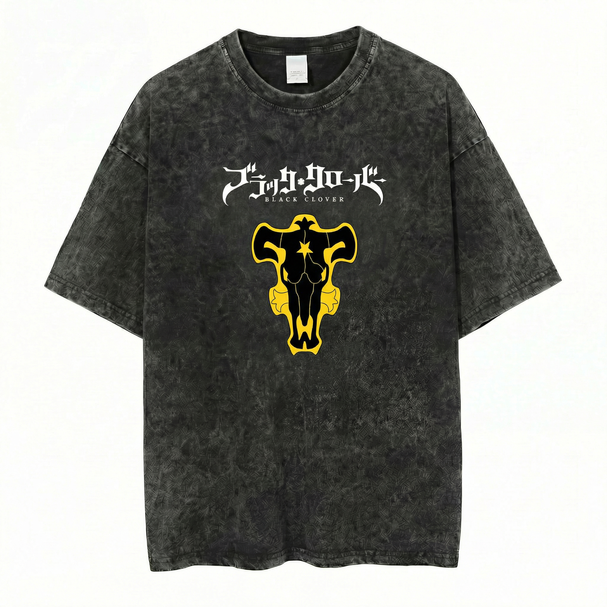 Black Clover Asta T-Shirt Anime Manga Graphic Tee High Contrast Anti-Magic Devil Form Collage Shirt