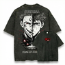 Sukuna Domain Expansion King of Curses Split Face Jujutsu Kaisen Washed Black Oversized Anime Graphic T Shirt
