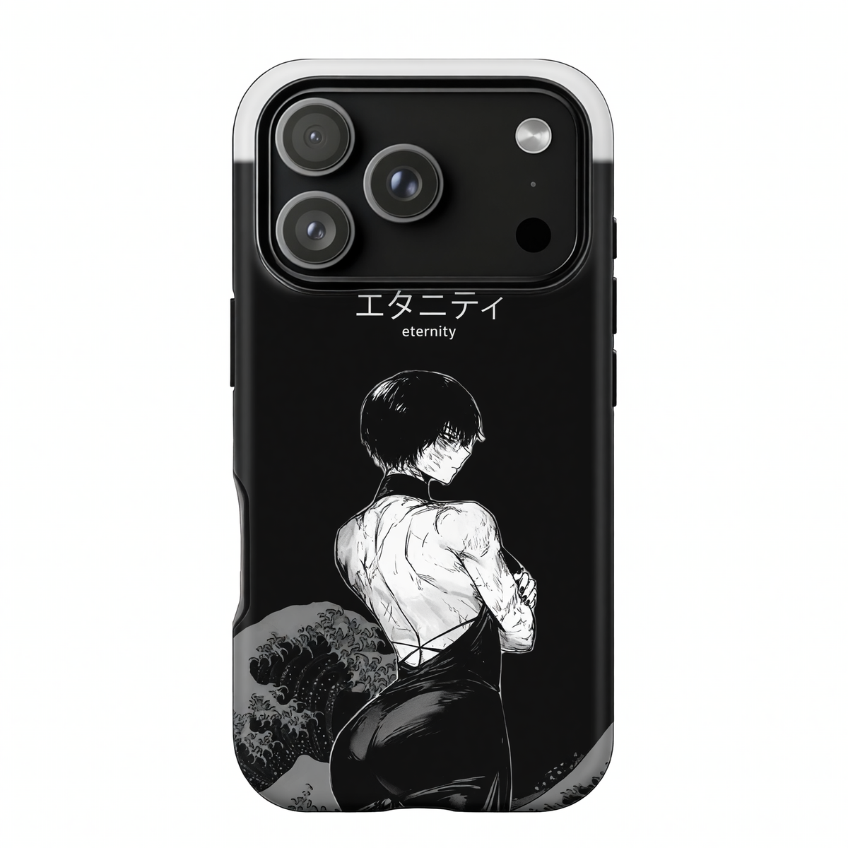 Kurodrip Levi Ackerman Attack on Titan Black Eternity Japanese Wave Back View Dark Minimalist Protective Phone Case
