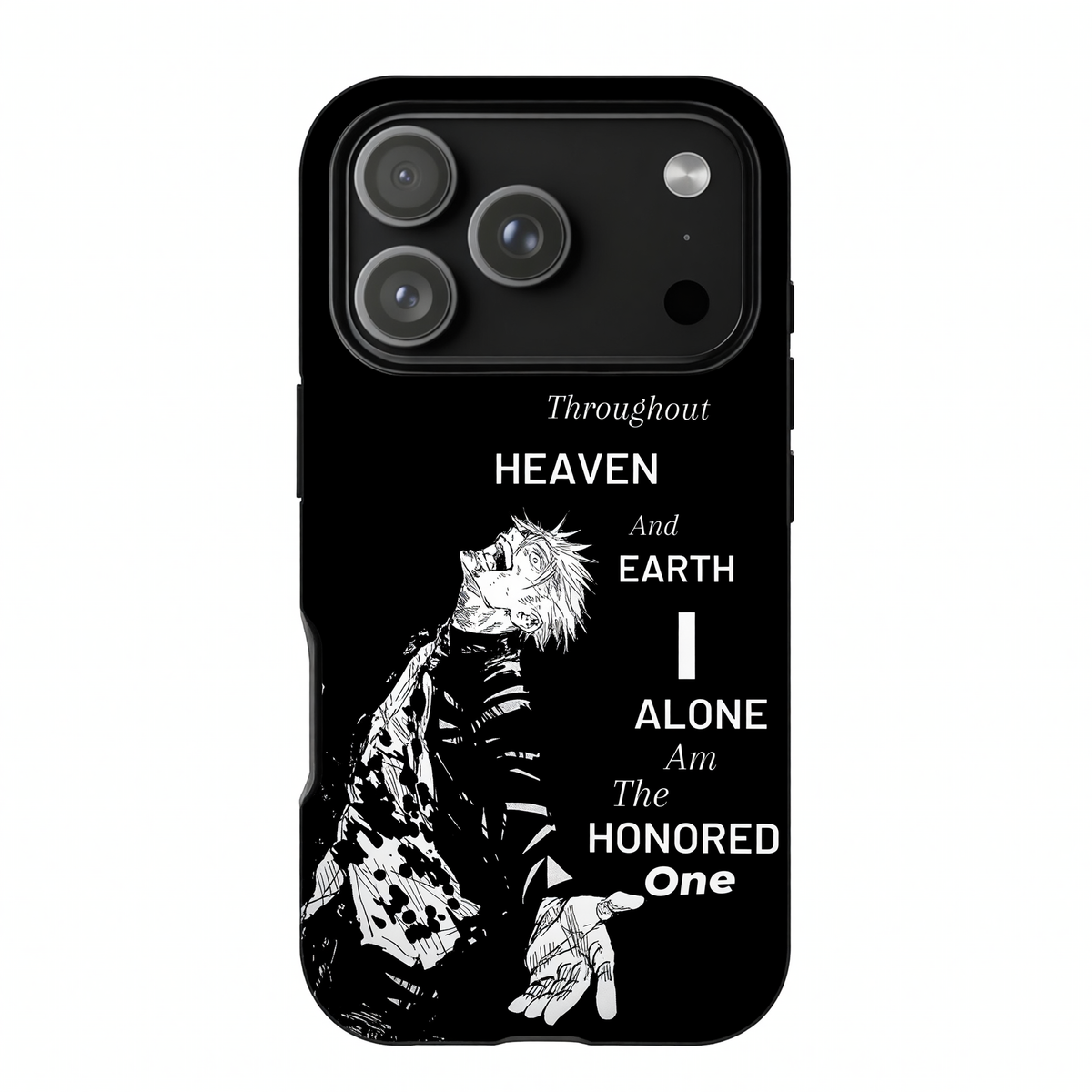 Kurodrip Sukuna Jujutsu Kaisen Throughout Heaven Earth Honored One Quote Dark Manga Sketch Protective Phone Case