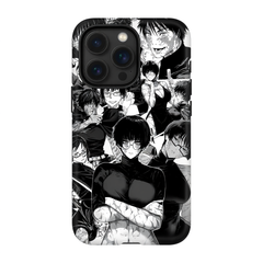 Kurodrip Himeno Chainsaw Man Black Multi Expression Pose HIMENO Bold Name Fan Collage Manga Art Protective Phone Case