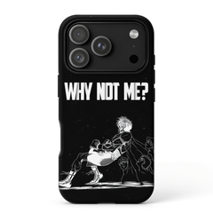 Kurodrip Isagi Yoichi Blue Lock Black White Why Not Me Bold Quote Soccer Strike Dark Protective Phone Case