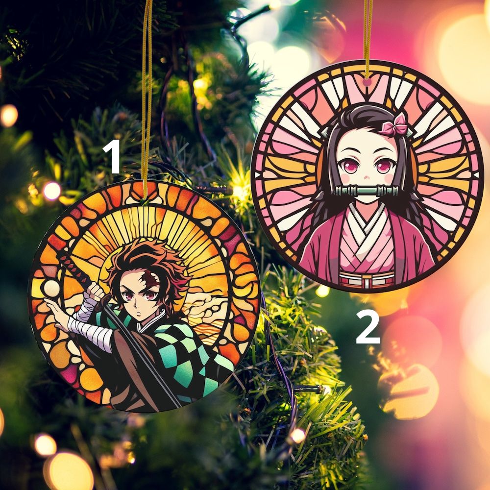 Anime Dual Ornaments: Sword-Wielding Demon Slayer Ornament Anime Ornaments - Kurodrip
