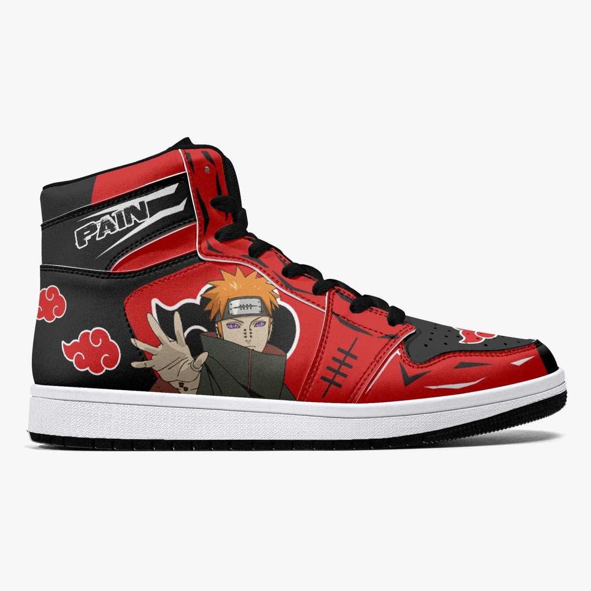 Pain Nagato Red Cloud Ninja Mid 1 Basketball Shoes