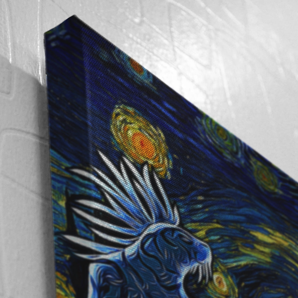Princess Mononoke Starry Night Studio Ghibli Canvas Print Wall Art - Kurodrip