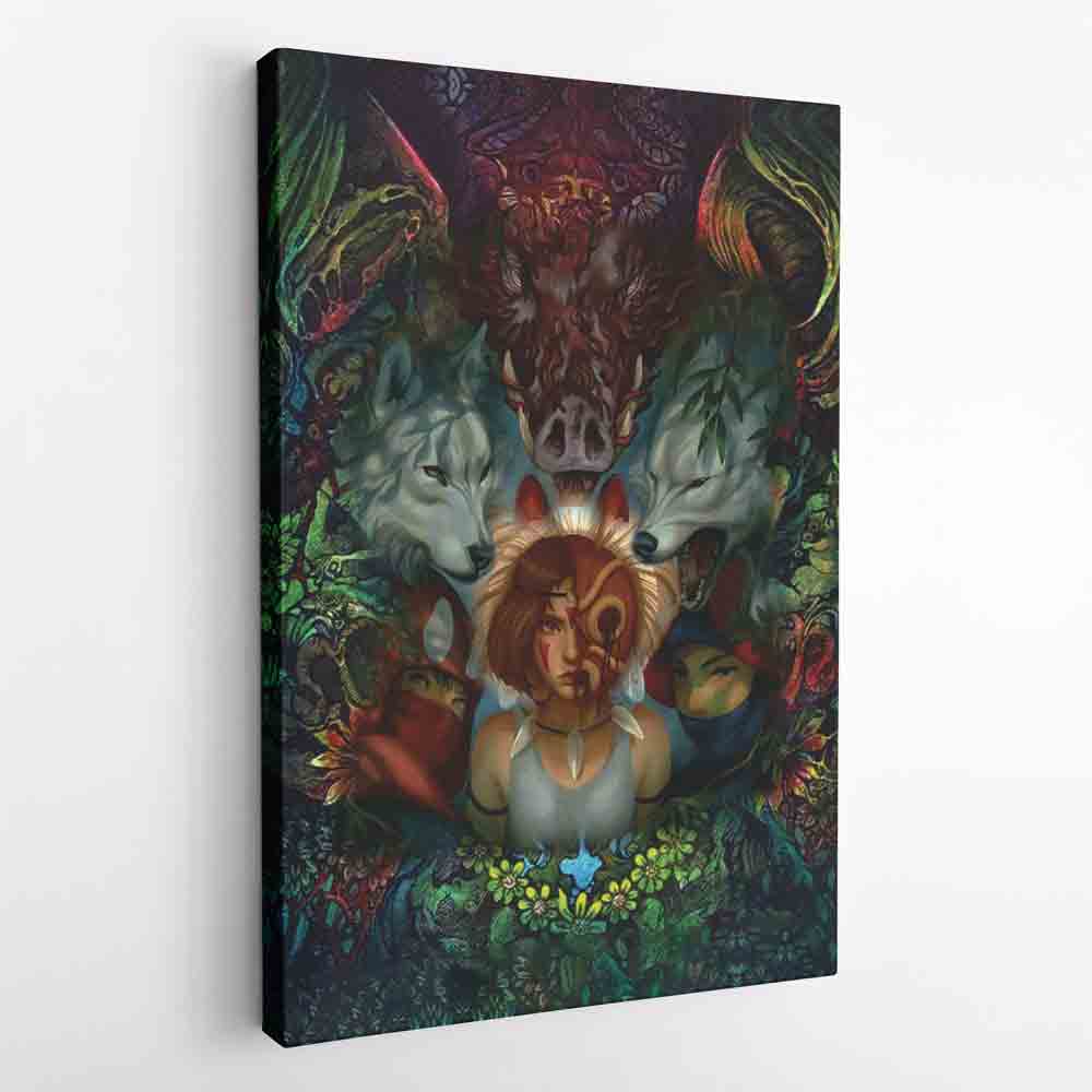 Princess Mononoke Studio Ghibli Canvas Print Wall Art - Kurodrip