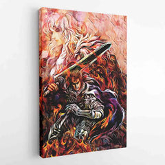 Quest of Guts Berserk Vertical Canvas Print Wall Art - Kurodrip