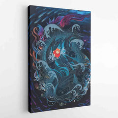 Sea Creatures Ponyo Studio Ghibli Canvas Print Wall Art - Kurodrip