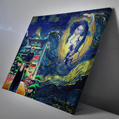 Spirited Away Starry Night Studio Ghibli Canvas Print Wall Art - Kurodrip