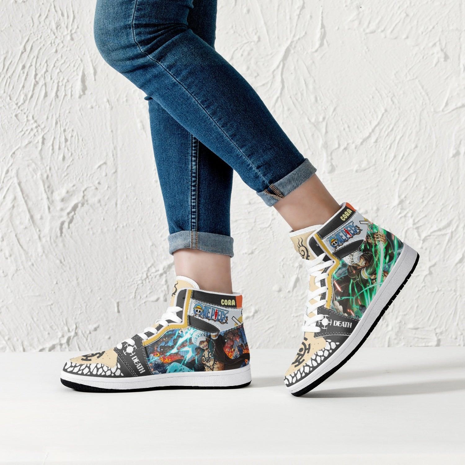 Trafalgar D. Law Dressrosa One Piece Mid 1 Basketball Shoes