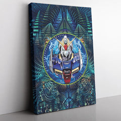 Trippy Abstract Gundam Canvas Print Wall Art - Kurodrip