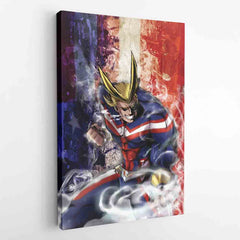 Trippy All Might My Hero Academia Canvas Print Wall Art - Kurodrip