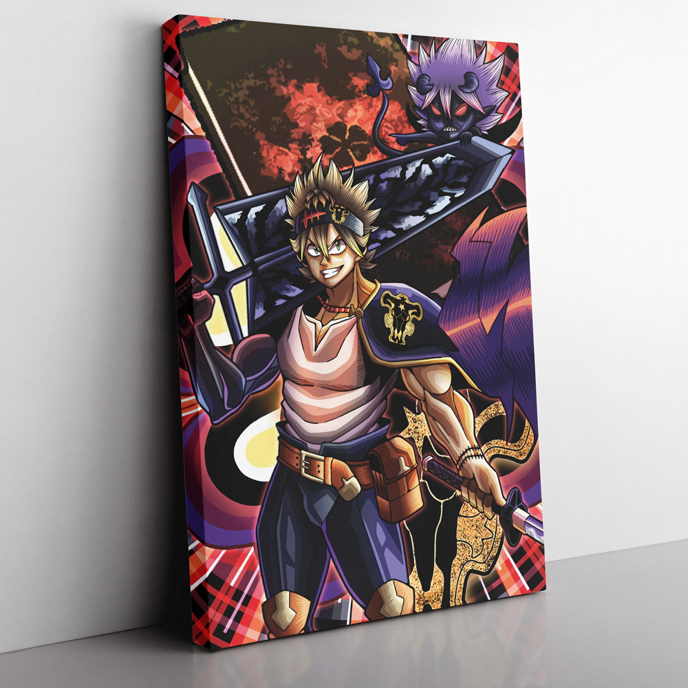 Trippy Asta x Liebe Black Clover Canvas Print Wall Art - Kurodrip