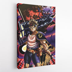 Trippy Asta x Liebe Black Clover Canvas Print Wall Art - Kurodrip