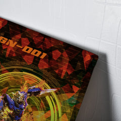 Trippy Burning Gundam Canvas Print Wall Art - Kurodrip