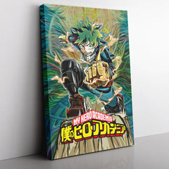 Trippy Deku My Hero Academia Canvas Print Wall Art - Kurodrip