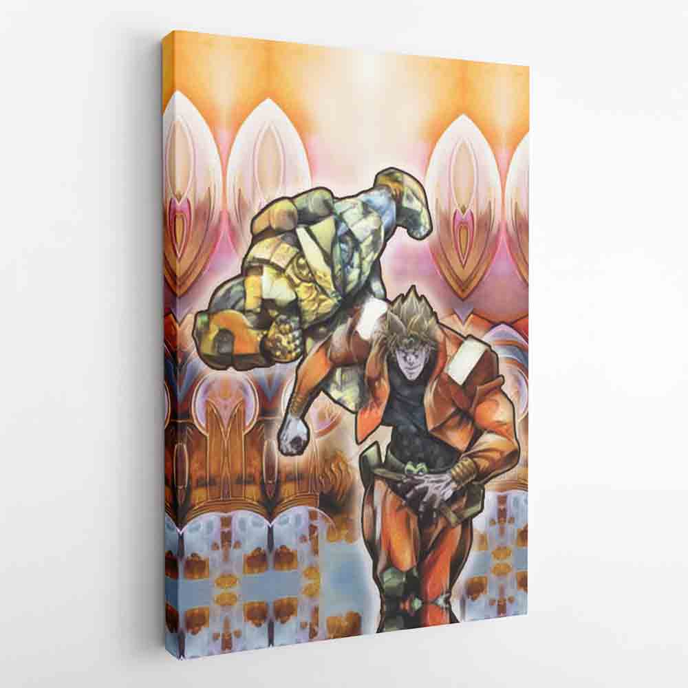 Trippy Dio Jojo's Bizarre Adventure Canvas Print Wall Art - Kurodrip
