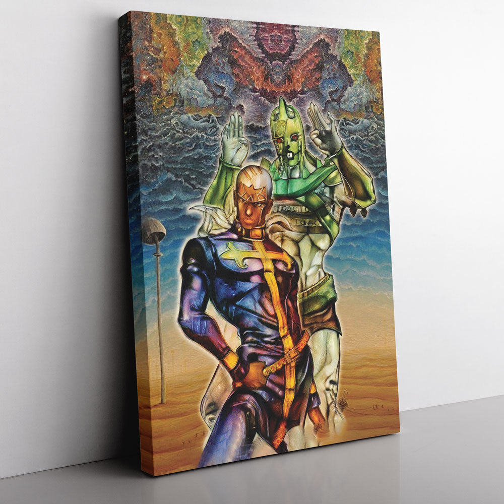 Trippy Enrico Pucci C-Moon Jojo's Bizarre Adventure Canvas Print Wall Art - Kurodrip
