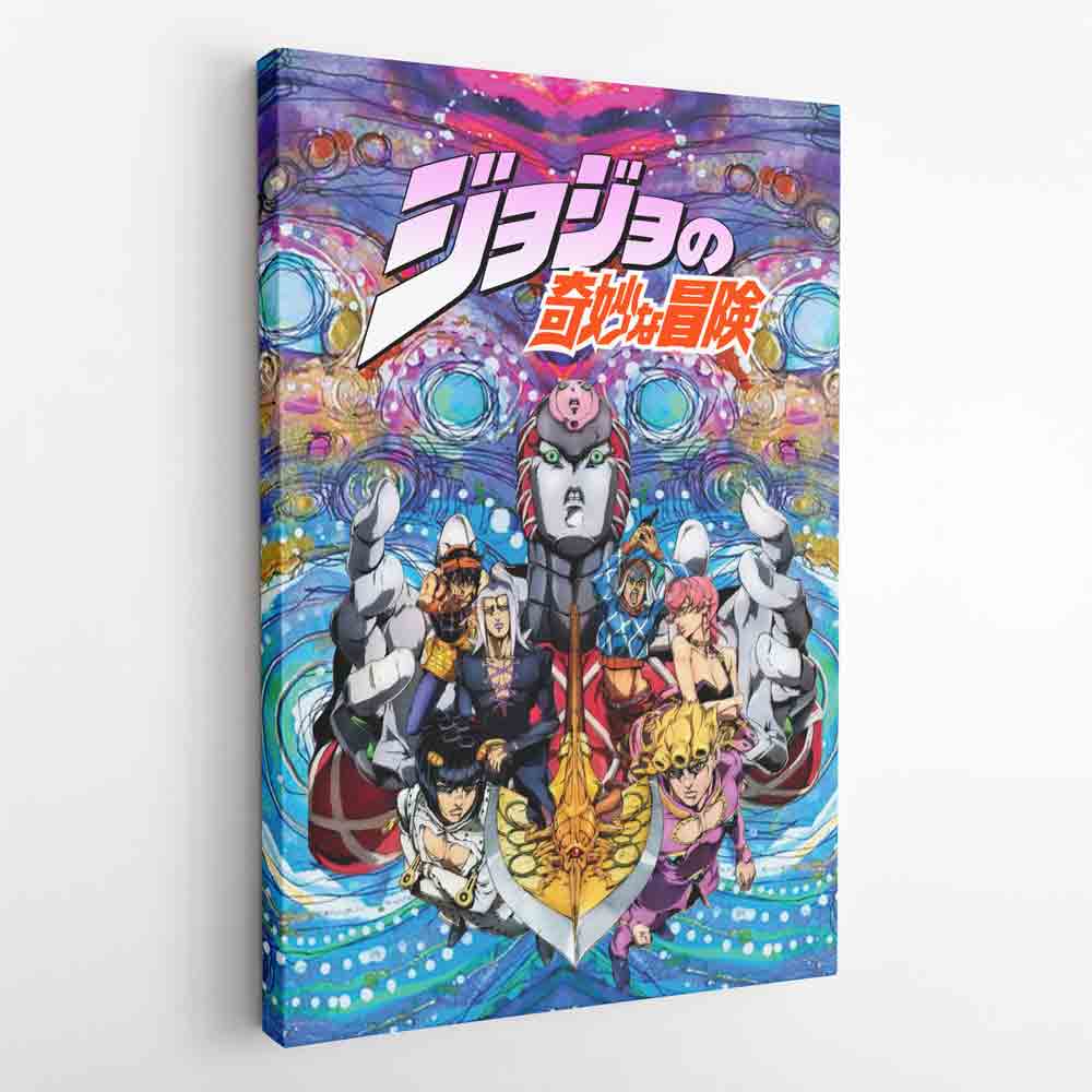 Trippy Golden Wind Squad Jojo's Bizarre Adventure Canvas Print Wall Art - Kurodrip
