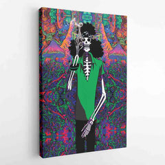 Trippy Hippie Trip Brook One Piece Canvas Print Wall Art - Kurodrip